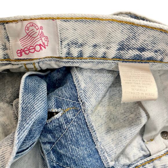 VTG 80s Sasson Light Wash Denim Jeans Button-Fly High Waisted Tapered 29" Waist - Picture 4 of 12